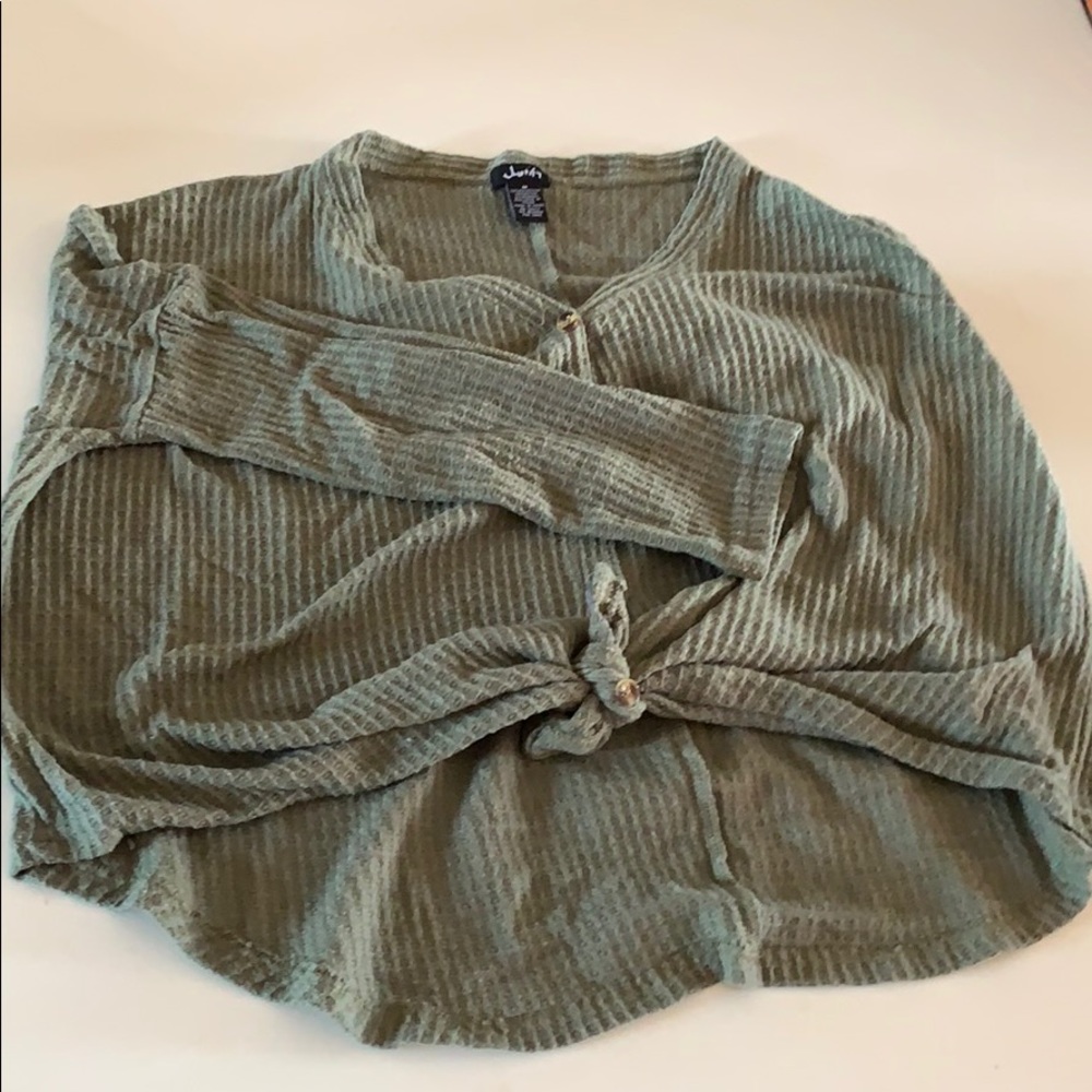 Button up knit top